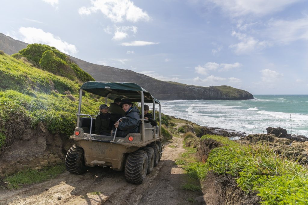 Natures Wonders Tour on an offroader. Image by Dunedin NZ