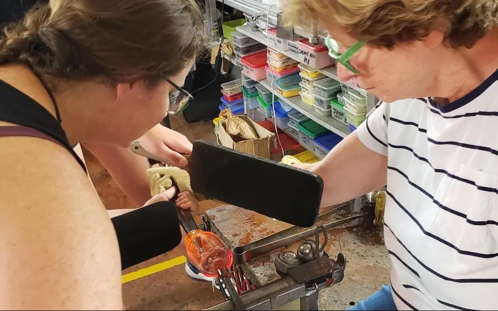 Glassblowing workshop at Amokura Glass in Rotorua